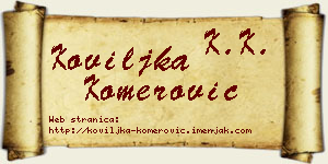 Koviljka Komerović vizit kartica